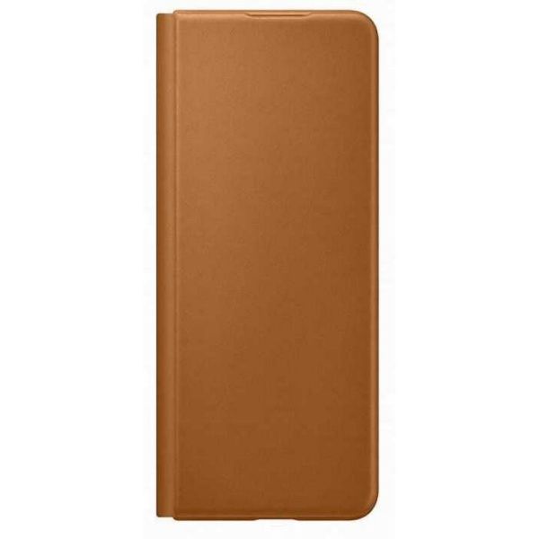 Чехол (флип-кейс) Samsung Leather Flip Cover [ef-ff926laegru] для Galaxy Z Fold3, коричневый