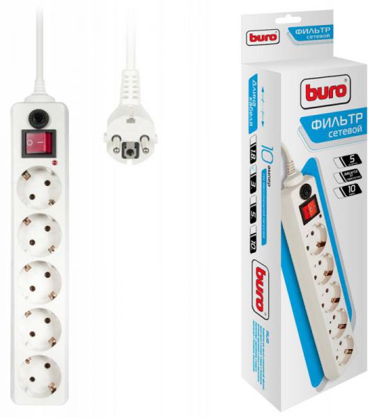 Сетевой фильтр Buro 500SH-3-W белый